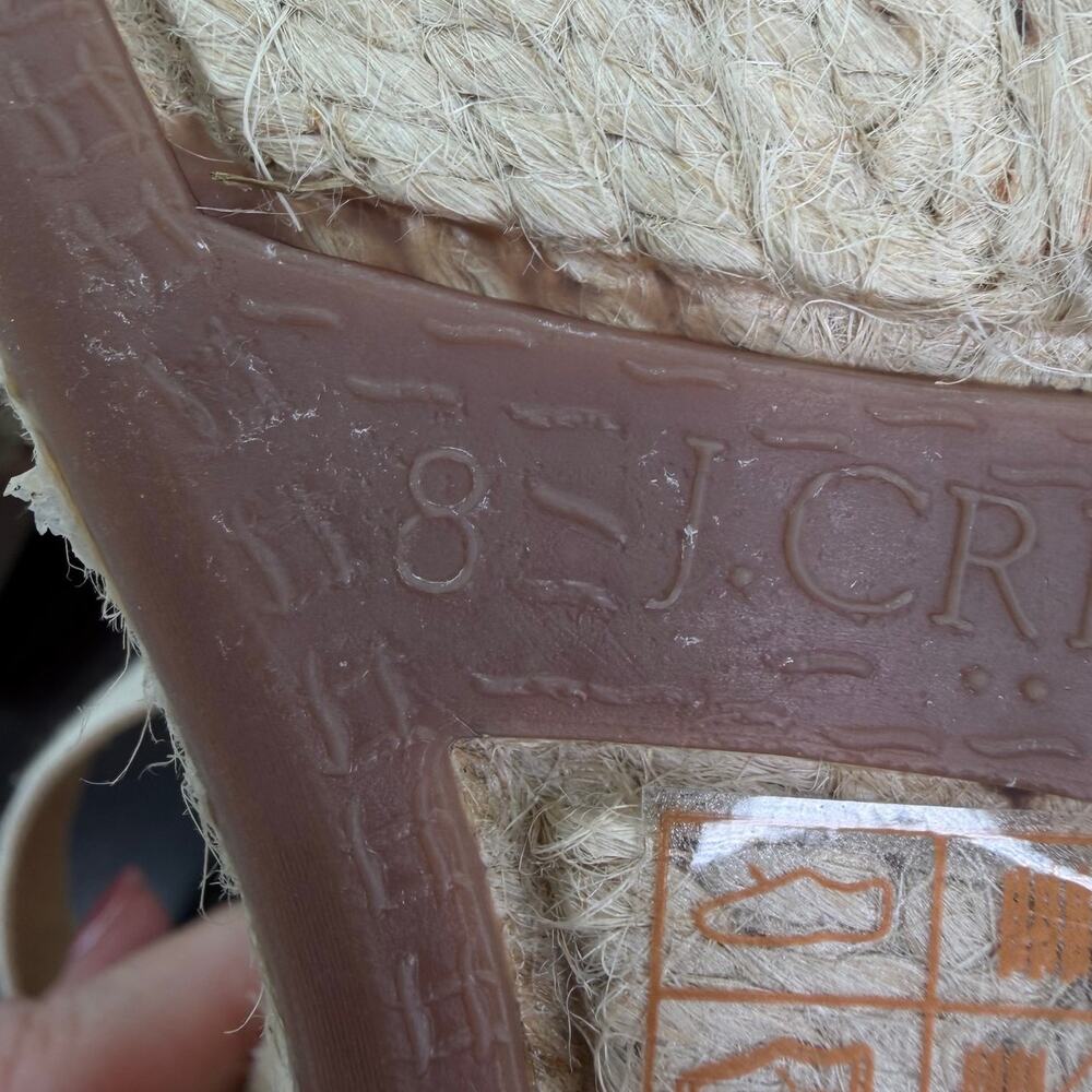 J. Crew NEW Ankle-Strap Espadrille Wedges Heels Shoes Ivory Cream Size 8 $128 - Picture 11 of 12